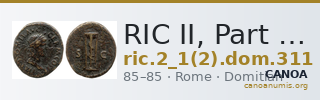 RIC II, Part 1 (second edition) Domitian 311 — CANOA