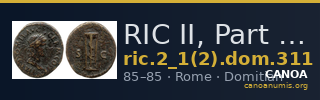 RIC II, Part 1 (second edition) Domitian 311 — CANOA