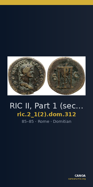 RIC II, Part 1 (second edition) Domitian 312 — CANOA