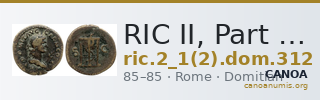 RIC II, Part 1 (second edition) Domitian 312 — CANOA