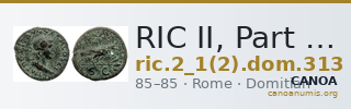 RIC II, Part 1 (second edition) Domitian 313 — CANOA