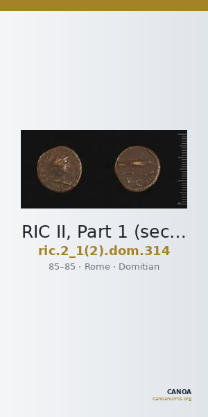 RIC II, Part 1 (second edition) Domitian 314 — CANOA
