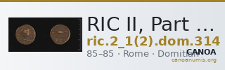 RIC II, Part 1 (second edition) Domitian 314 — CANOA