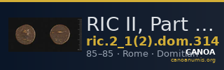 RIC II, Part 1 (second edition) Domitian 314 — CANOA