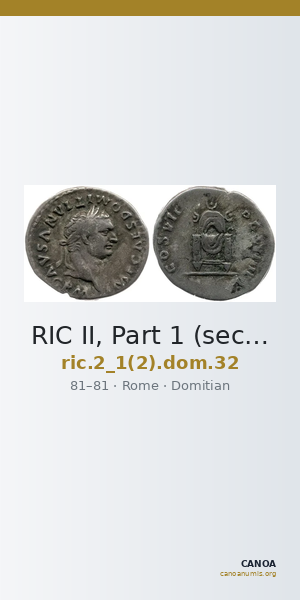 RIC II, Part 1 (second edition) Domitian 32 — CANOA