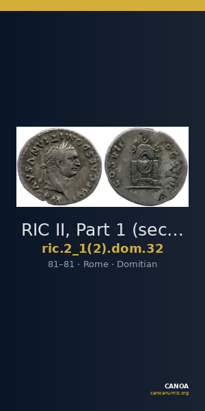 RIC II, Part 1 (second edition) Domitian 32 — CANOA
