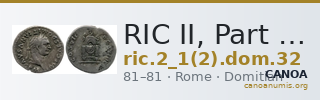 RIC II, Part 1 (second edition) Domitian 32 — CANOA