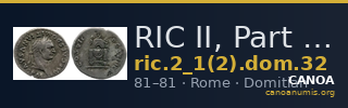 RIC II, Part 1 (second edition) Domitian 32 — CANOA