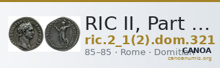 RIC II, Part 1 (second edition) Domitian 321 — CANOA