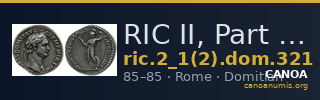 RIC II, Part 1 (second edition) Domitian 321 — CANOA