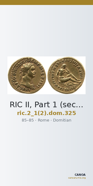 RIC II, Part 1 (second edition) Domitian 325 — CANOA