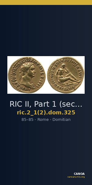 RIC II, Part 1 (second edition) Domitian 325 — CANOA