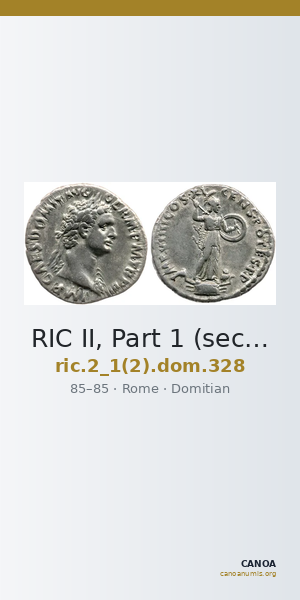 RIC II, Part 1 (second edition) Domitian 328 — CANOA