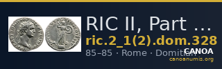 RIC II, Part 1 (second edition) Domitian 328 — CANOA