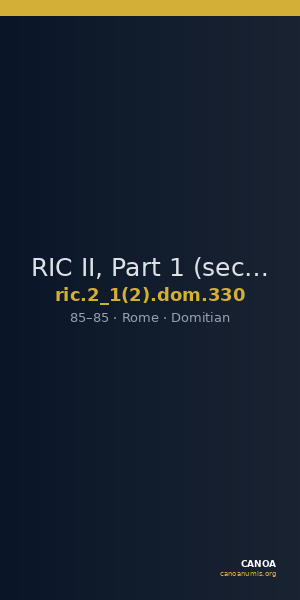 RIC II, Part 1 (second edition) Domitian 330 — CANOA