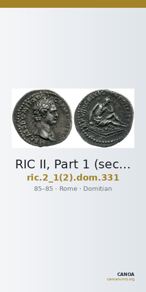 RIC II, Part 1 (second edition) Domitian 331 — CANOA