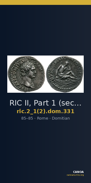 RIC II, Part 1 (second edition) Domitian 331 — CANOA