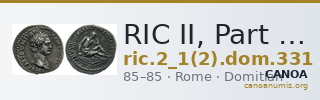 RIC II, Part 1 (second edition) Domitian 331 — CANOA
