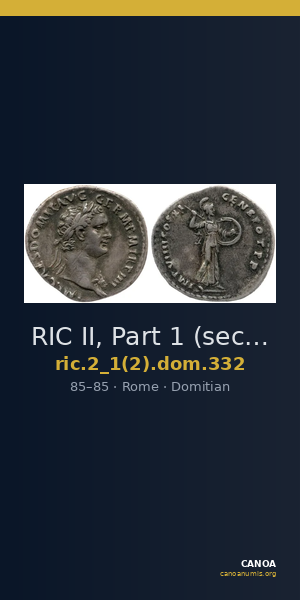 RIC II, Part 1 (second edition) Domitian 332 — CANOA