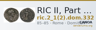 RIC II, Part 1 (second edition) Domitian 332 — CANOA