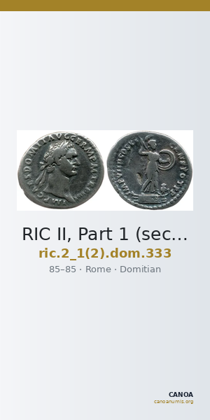 RIC II, Part 1 (second edition) Domitian 333 — CANOA