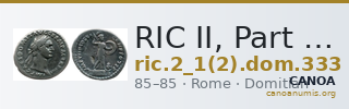 RIC II, Part 1 (second edition) Domitian 333 — CANOA