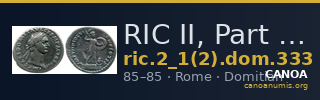 RIC II, Part 1 (second edition) Domitian 333 — CANOA