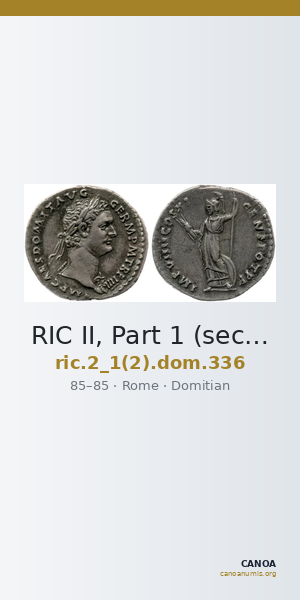 RIC II, Part 1 (second edition) Domitian 336 — CANOA