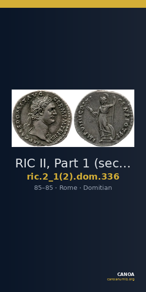 RIC II, Part 1 (second edition) Domitian 336 — CANOA