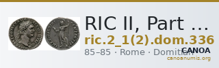 RIC II, Part 1 (second edition) Domitian 336 — CANOA