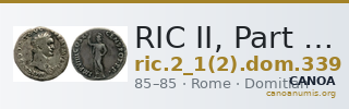 RIC II, Part 1 (second edition) Domitian 339 — CANOA