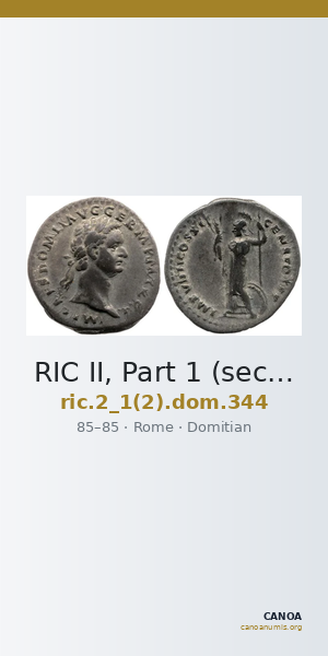 RIC II, Part 1 (second edition) Domitian 344 — CANOA