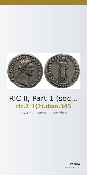 RIC II, Part 1 (second edition) Domitian 345 — CANOA
