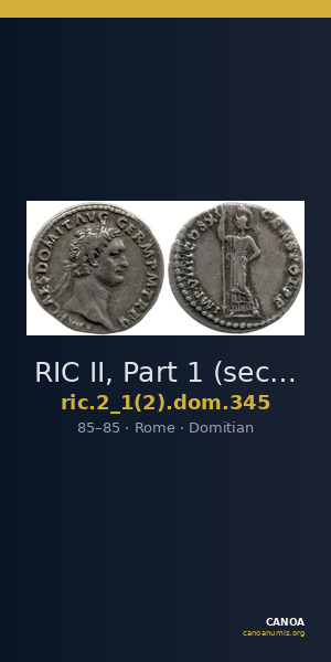 RIC II, Part 1 (second edition) Domitian 345 — CANOA