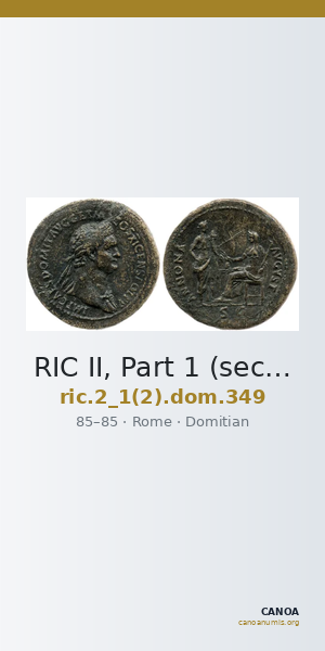 RIC II, Part 1 (second edition) Domitian 349 — CANOA