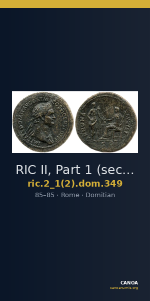 RIC II, Part 1 (second edition) Domitian 349 — CANOA