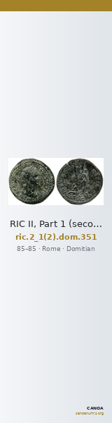 RIC II, Part 1 (second edition) Domitian 351 — CANOA