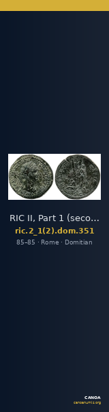RIC II, Part 1 (second edition) Domitian 351 — CANOA