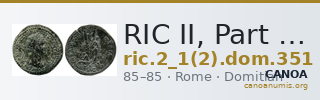RIC II, Part 1 (second edition) Domitian 351 — CANOA