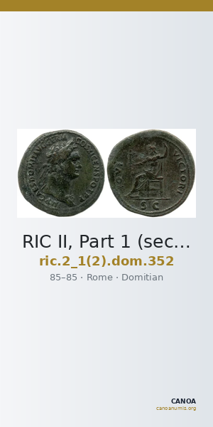 RIC II, Part 1 (second edition) Domitian 352 — CANOA