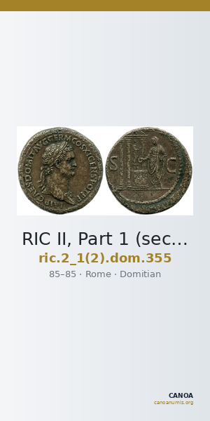RIC II, Part 1 (second edition) Domitian 355 — CANOA