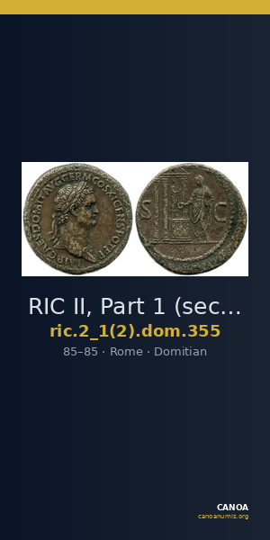 RIC II, Part 1 (second edition) Domitian 355 — CANOA