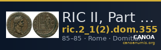 RIC II, Part 1 (second edition) Domitian 355 — CANOA