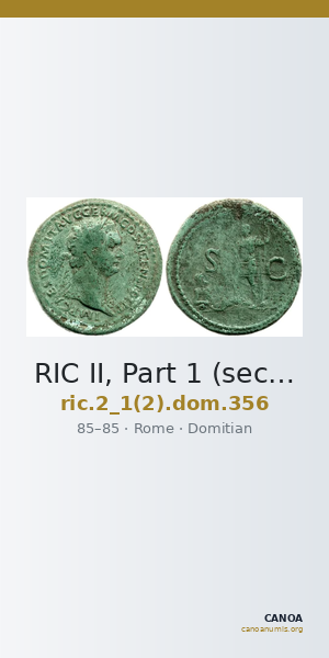 RIC II, Part 1 (second edition) Domitian 356 — CANOA