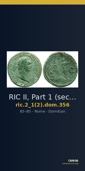 RIC II, Part 1 (second edition) Domitian 356 — CANOA