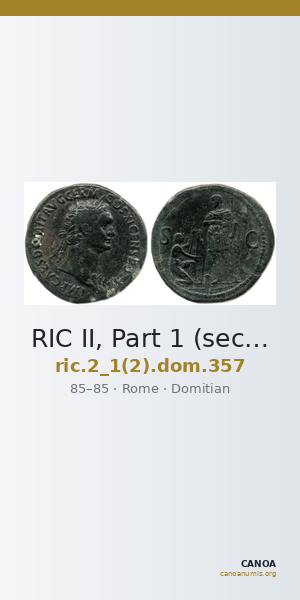 RIC II, Part 1 (second edition) Domitian 357 — CANOA