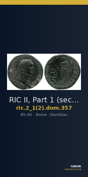 RIC II, Part 1 (second edition) Domitian 357 — CANOA