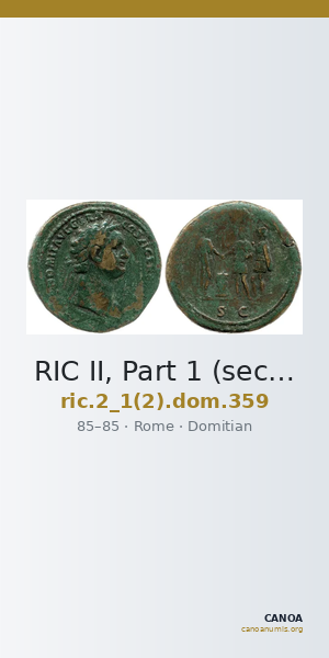 RIC II, Part 1 (second edition) Domitian 359 — CANOA