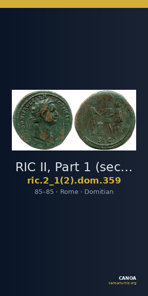 RIC II, Part 1 (second edition) Domitian 359 — CANOA