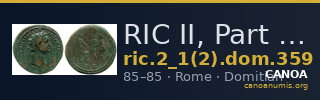 RIC II, Part 1 (second edition) Domitian 359 — CANOA